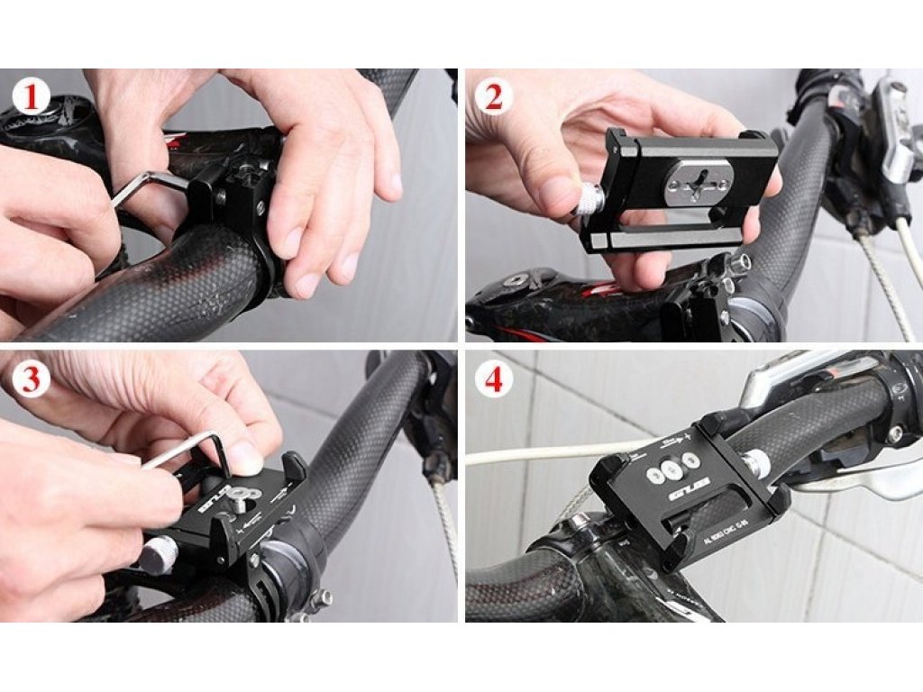 Wozinsky Suport de telefon pentru biciclete cu suport pentru ghidon negru (WBHBK1)