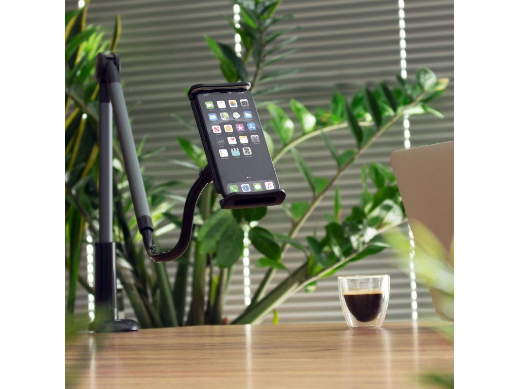 Długi, elastyczny uchwyt na telefon i tablet Wozinsky czarny (WTHBK5)