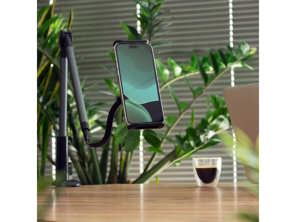 Wozinsky dlouhý flexibilní držák telefonu a tabletu černý (WTHBK5)
