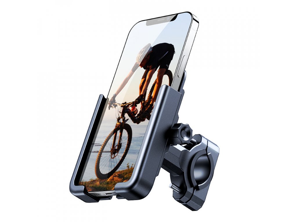 Wozinsky suport metalic de telefon pentru biciclete, scutere negru (WBHBK3)