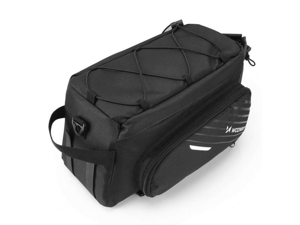 Wozinsky kerékpáros táska 9 literes vállpánttal (esővédővel együtt) fekete (WBB22BK)
