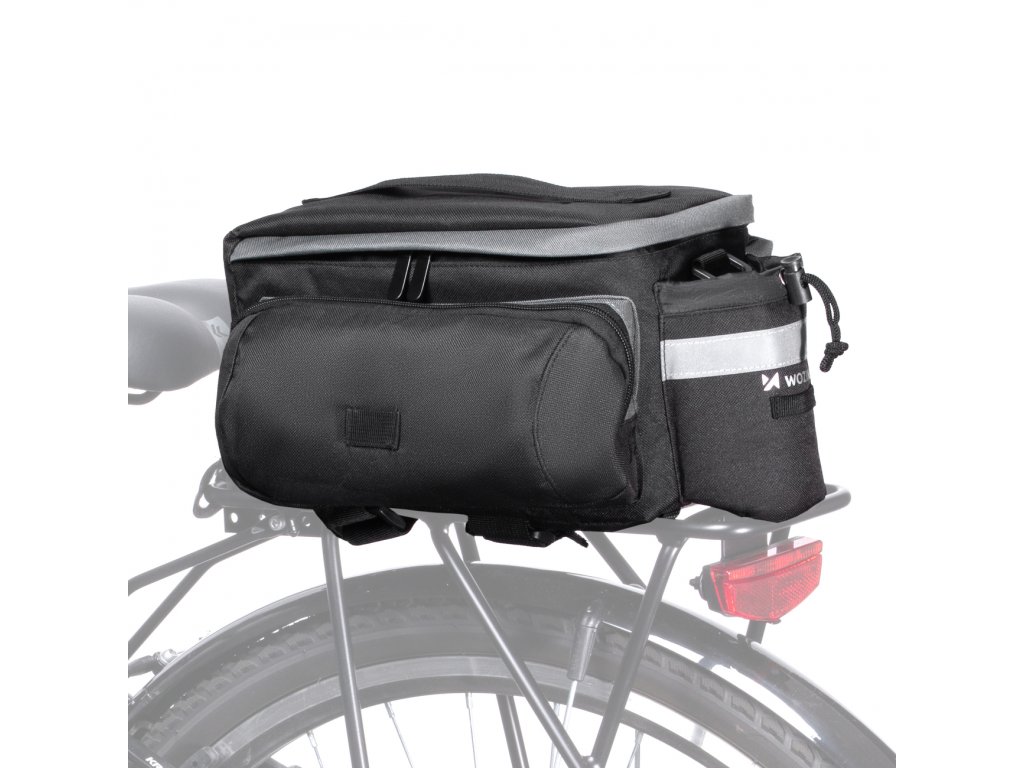 Wozinsky 6l Geantă de bicicletă neagră cu curea de umăr (WBB3BK)