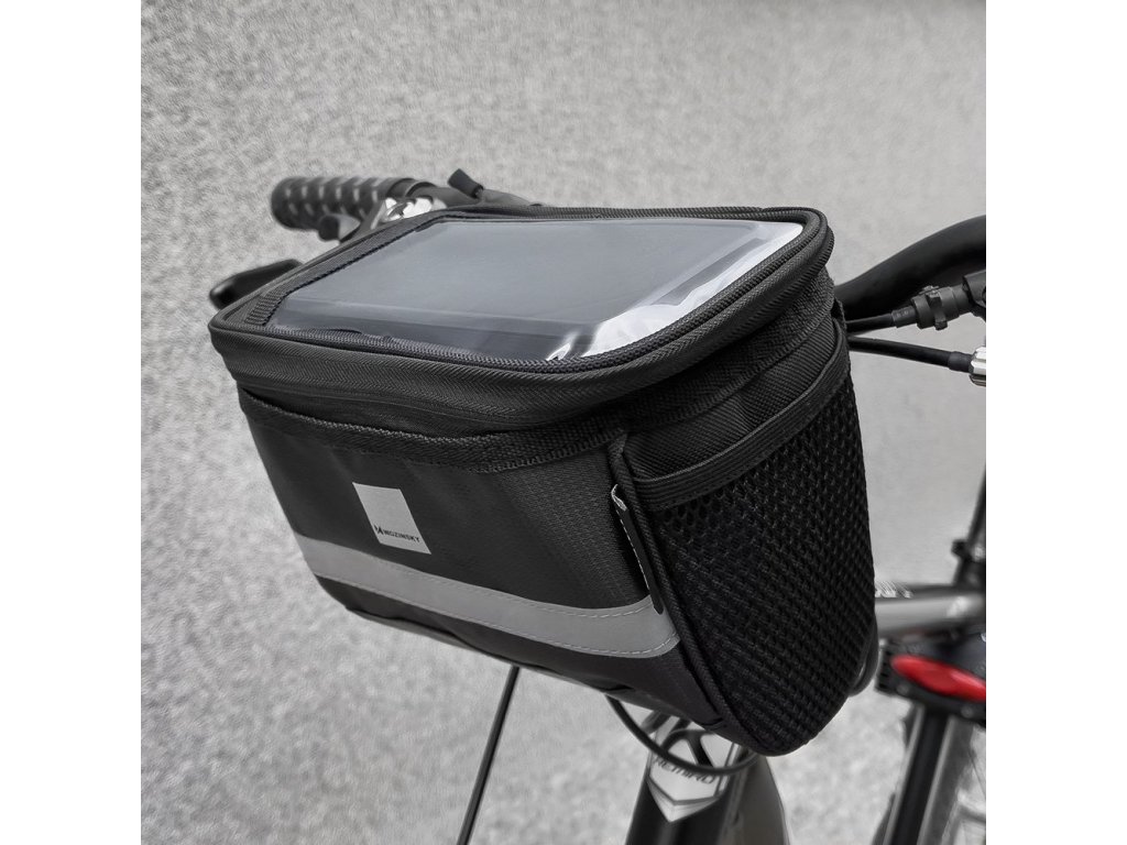 Wozinsky taška na řídítka s pouzdrem na telefon 2l černá (WBB12BK)
