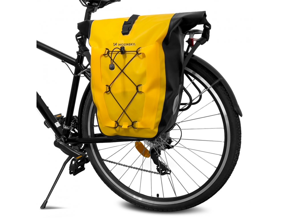 Wodoodporna torba rowerowa Wozinsky 25l żółta (WBB24YE)