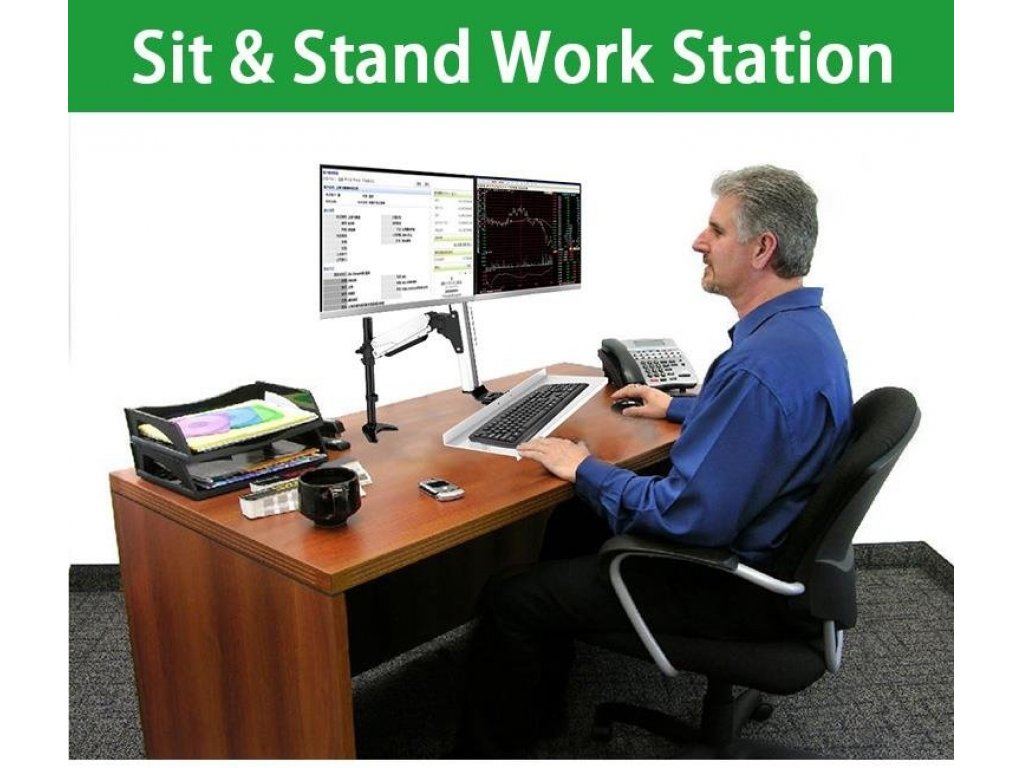 WS12 Stolní pracovní stanice na monitory a klávesnici