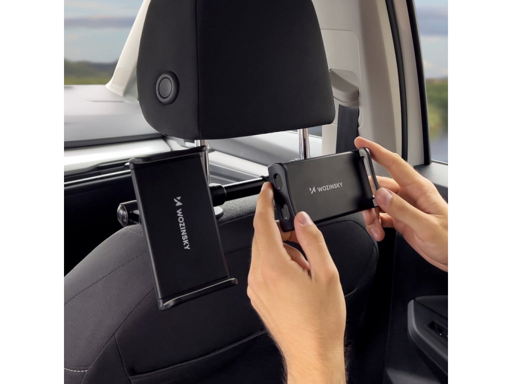 WTHBK1 duální držák telefonu nebo tabletu do auta na opěrku hlavy černý