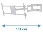 502XXL profesjonalny najdłuższy uchwyt TV na rynku 101cm biały 50kg