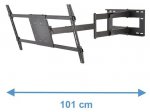 502XXL profesjonalny najdłuższy uchwyt TV na rynku 101cm czarny 50kg