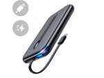 Powerbanka Joyroom Linglong 10 000 mAh 20 W Power Rýchle nabíjanie USB / USB typu C / Zabudovaný kábel USB typu C čierna (JR-L001 Black)