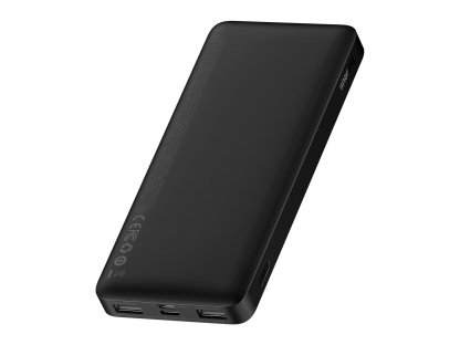 Baseus Bipow powerbank kijelzővel 10000mAh 15W fekete (tengerentúli kiadás) + USB-A - Micro USB kábel 0.25m fekete (PPBD050001)
