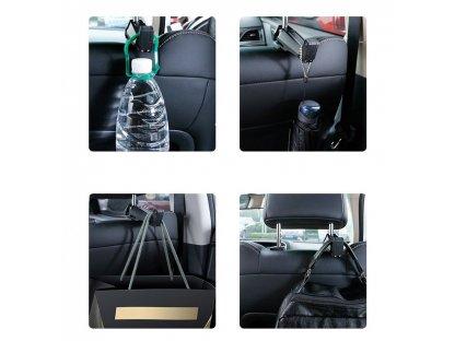 Baseus uchwyt samochodowy na tylne siedzenie uchwyt samochodowy na telefon 4,0''-6,5'' na zagłówek czarny (SUHZ-A01)