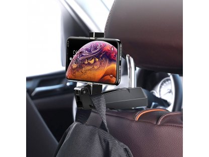 Baseus autós tartó a hátsó üléshez autós tartó telefontartó 4,0''-6,5'' fejtámlához fekete (SUHZ-A01)