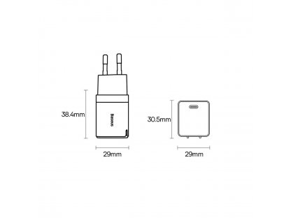 Baseus GaN3 rychlonabíječka 30W bílá (CCGN010102)