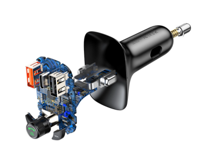 Bluetooth-Sender/Ladegerät für das Auto Baseus S-13 – Schwarz