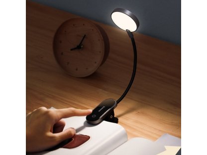 DGRAD-0G mini LED lampa na čítanie s klipom sivá