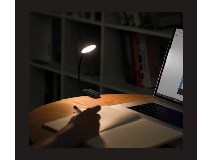 DGRAD-0G mini lampka LED do czytania z klipsem szara