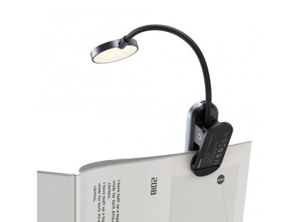 DGRAD-0G mini LED lampa na čtení s klipově šedou