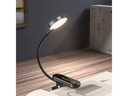 DGRAD-0G mini LED lampa na čtení s klipově šedou