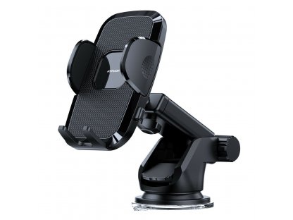 Joyroom Avtomobilski držalo za telefon s teleskopsko izvlečno roko za armaturno ploščo in vetrobransko steklo črno (JR-ZS259)