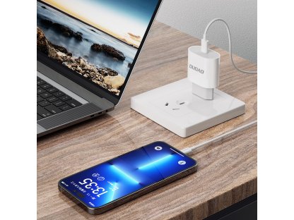 Dudao A8SEU PD USB-C Ładowarka + kabel PD 20W Biały