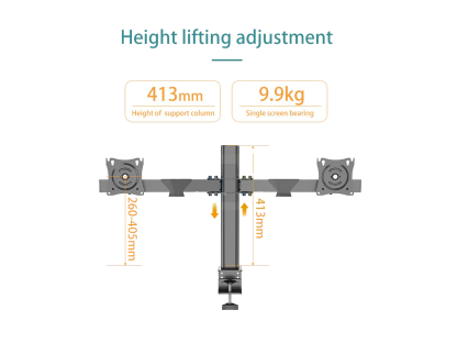 DZ220-J Držák na 2 monitory 17"–32" nosnost 9 kg