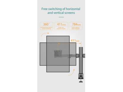 DZ220-J Držák na 2 monitory 17"–32" nosnost 9 kg