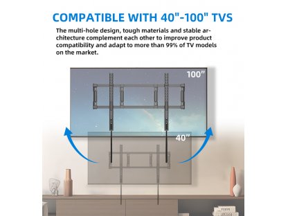 EC90 fix TV tartó 40-100" teherbírása 100kg