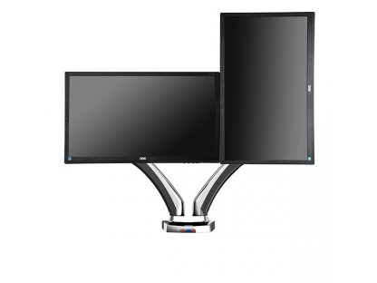 F180 Profesionálny variabilný stolový držiak pre 2 monitory