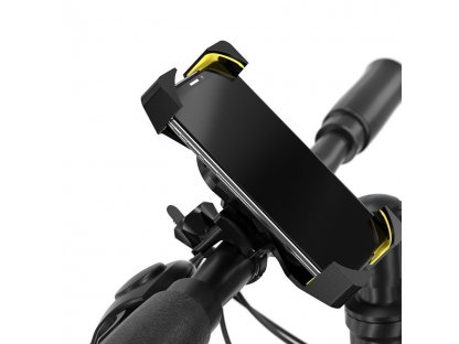 F7H Nosilec telefona na kolesu za motorno kolo na krmilu črn
