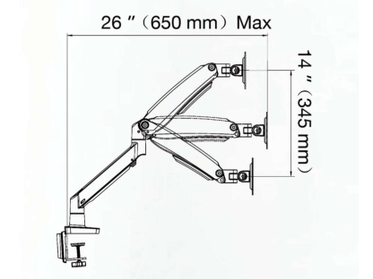 G70 Stolní držák monitoru 22''–35'' nosnost 2–12 kg