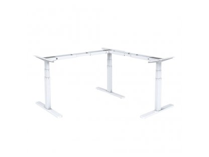 HED103-90 bela Kotna električno nastavljiva miza