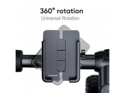 JoyRoom - Kerékpártartó (JR-ZS252) - Erős fogás, 360°-os forgatás, csúszásmentes gumipárna - Fekete színű