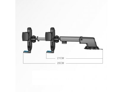 Joyroom autós telefontartó teleszkópos kihúzható karral műszerfalra és szélvédőre Fekete (JR-OK3)