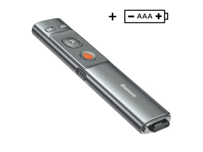 Laser prezentér Baseus Orange Dot s baterií – šedý