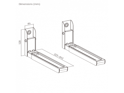 MB-6 Uchwyt mikrofalowy 30 kg czarny