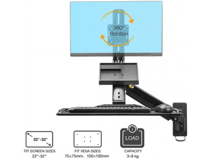 MB32 Falra szerelhető monitor tartó