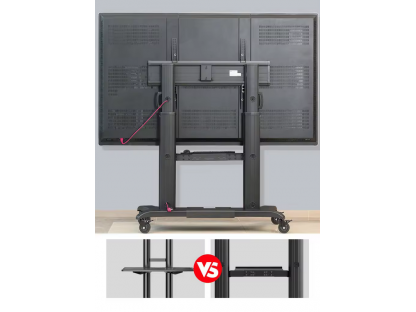 NB CF100 360°-ban forgatható TV állvány kerekekkel 60-100'' teherbírása 90 kg