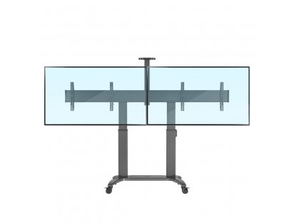 NB T75-2A stojan na 2 TV s kolečky 55–75" (x2) nosnost 136,4 kg