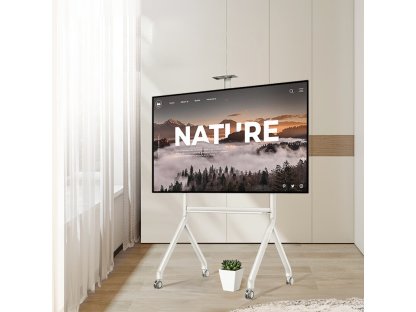 P200 velkoplošný televizní stojan na kolečkách až pro 90 kg bílý