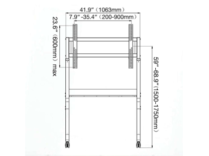 P220 Mobilní stojan pro TV 60''–80'' nosnost 90,9 kg