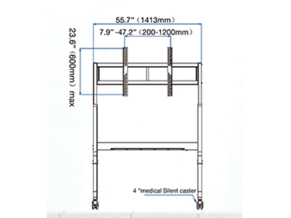 P320 Mobilní stojan pro TV 80''–110'' nosnost 90,9 kg