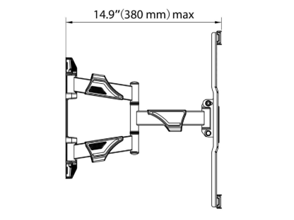 P6 Robustní nástěnný držák na televizi 40''–80'' nosnost 45,5 kg