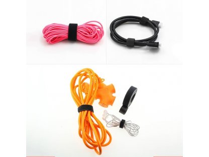 Pas / Velcro / organizator kablov 2 m Hook and Loop črn (WVO2MBK)