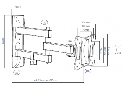 SB2003S Suport pentru monitor, televizor mic