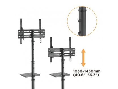 SB24 Állítható TV állvány kerekeken 32-55" teherbírás 35 kg