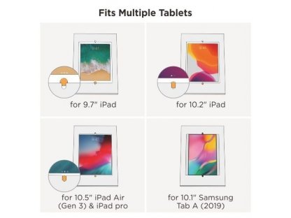 SB32B Carcasă de protecție pentru tabletă montată pe perete pentru iPad de 9,7"/10,2", iPad AIR/IPAD PRO de 10,5", SAMSUNG GALAXY TAB A de 10,1"