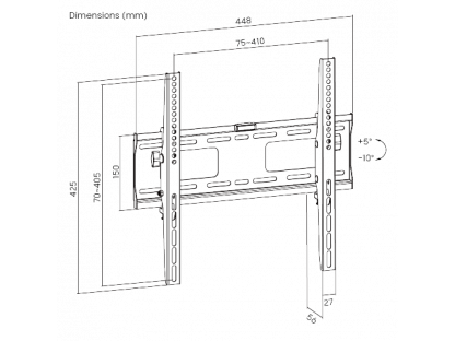 SB44 Suport de perete pliabil pentru TV 32-55" capacitate 50 kg