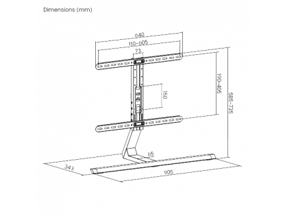 SB89 Stojak pod telewizor 37"-75" udźwig 40 kg