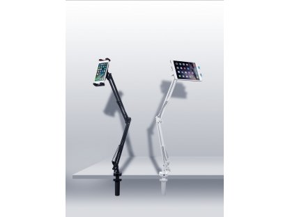 Skládaný stolní držák na tablet nebo telefon černo-šedý (50394)