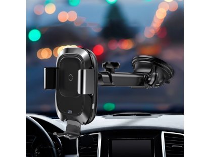 Smart Vehicle Bracket Wireless Charger încărcător electric cu blocare pentru bordul mașinii / încărcător Qi fără fir cu senzor infraroșu (WXZN-B01)